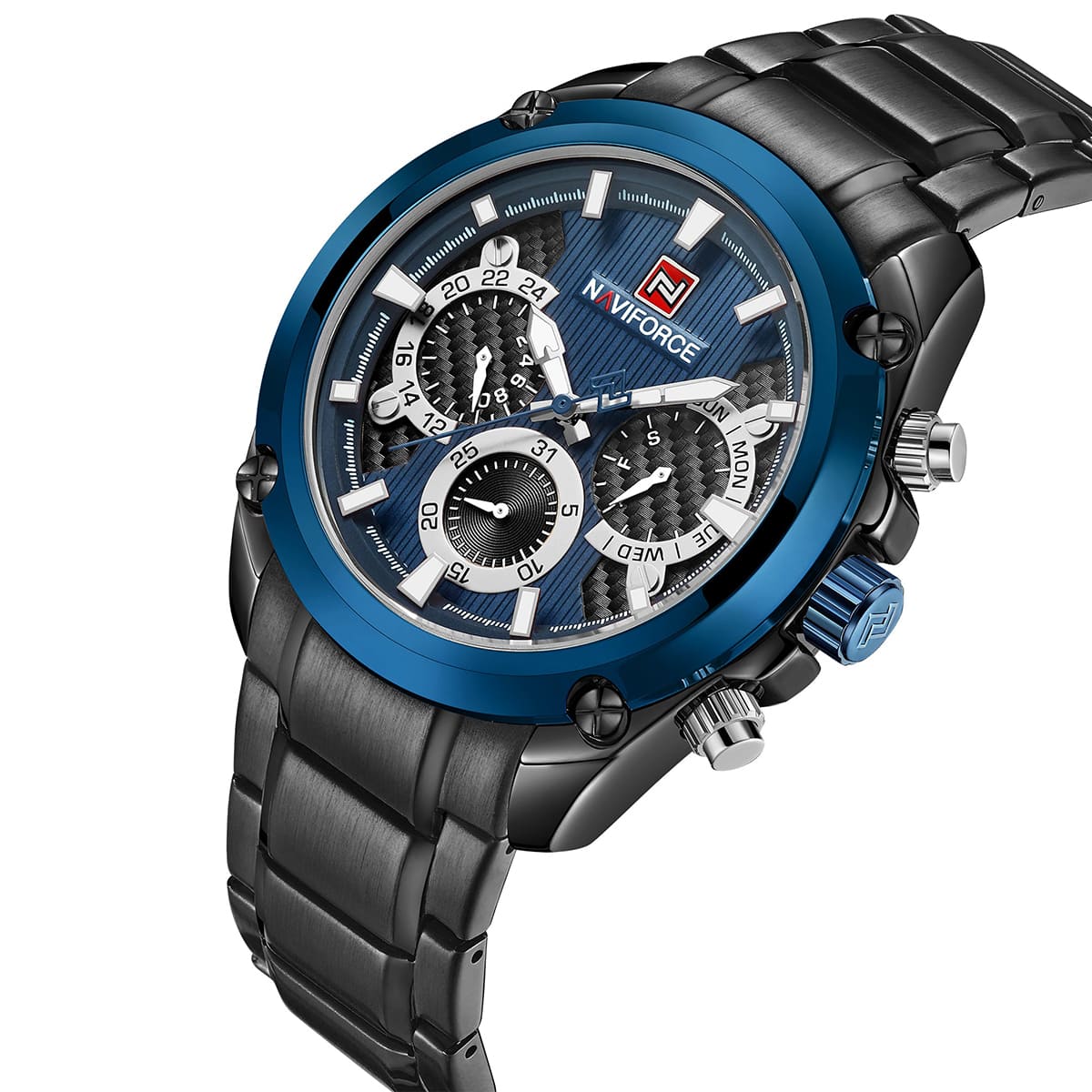 nf9113-b-be-b-naviforce-watch-men-blue-dial-metal-black-strap-quartz-battery-analog-for-dream_2 NaviForce For Men-نافي فورس رجالي - NF9113 - Image 2